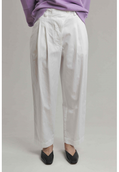Pantalone Reattivo Cotone Grezzo Bianco