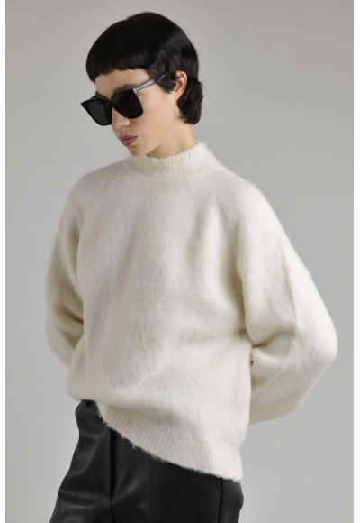 Maglione Alpaca Wool Blend 409-23-111 Off-White