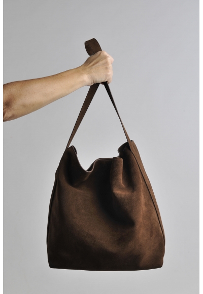 Borsa Sac Supple Suede Chocolate