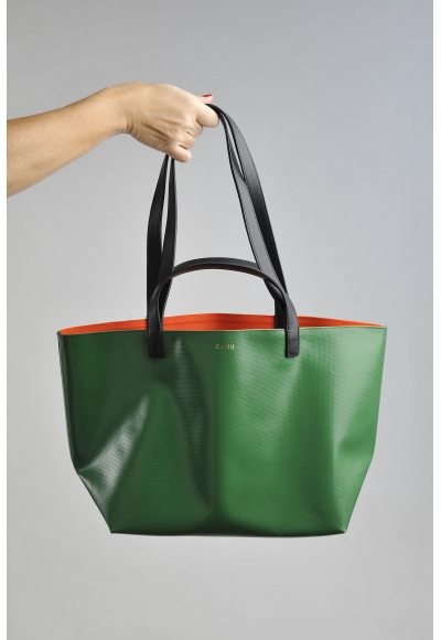 Borsa Le Pratique Medium Green Orange