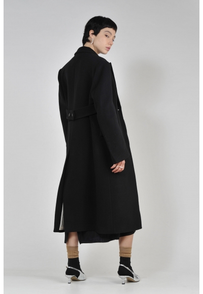 Cappotto Rovere Panno Unito Black